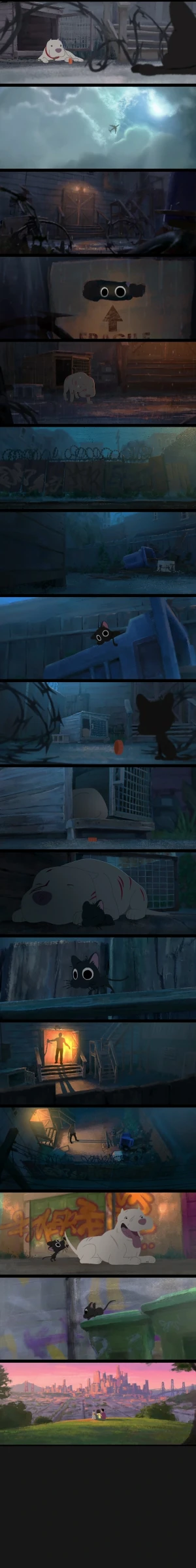 皮克斯动画短片小野猫与斗牛犬Kitbull（下）